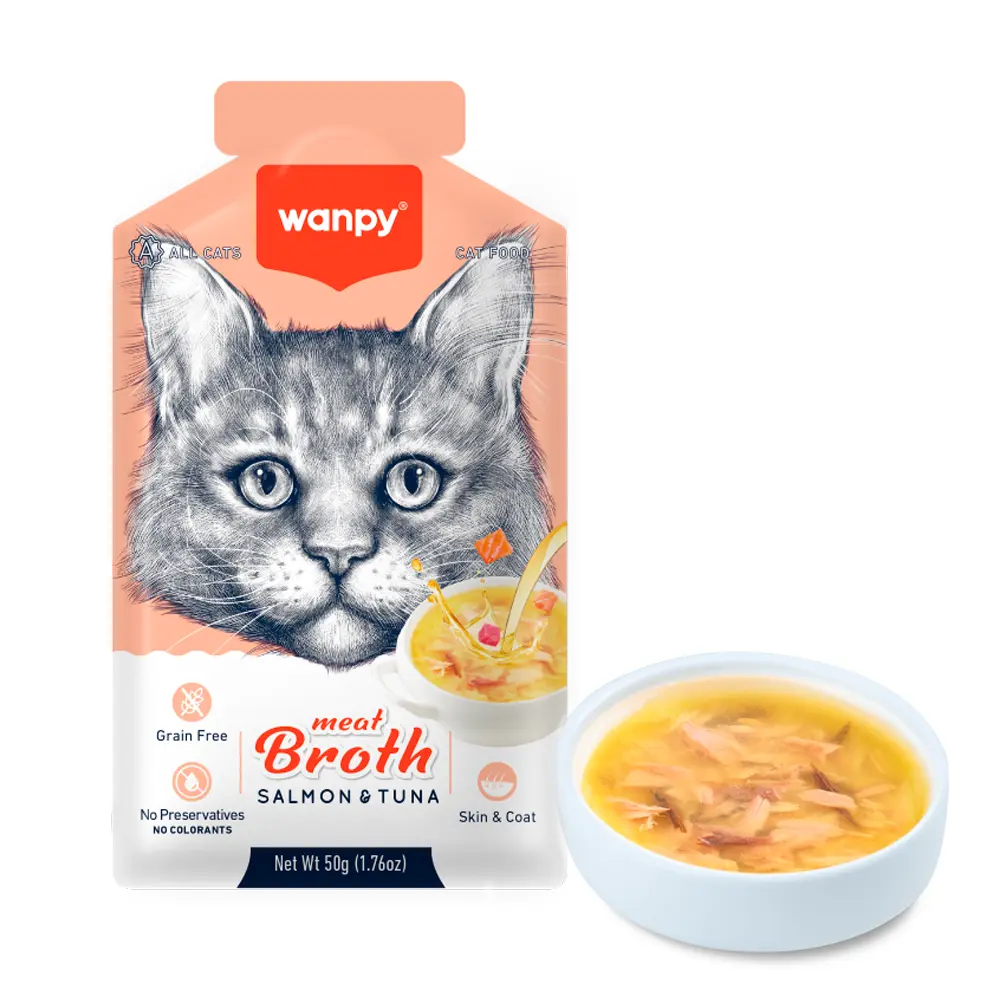 Wanpy Tun- og Laksebouillon til Katte 50 g